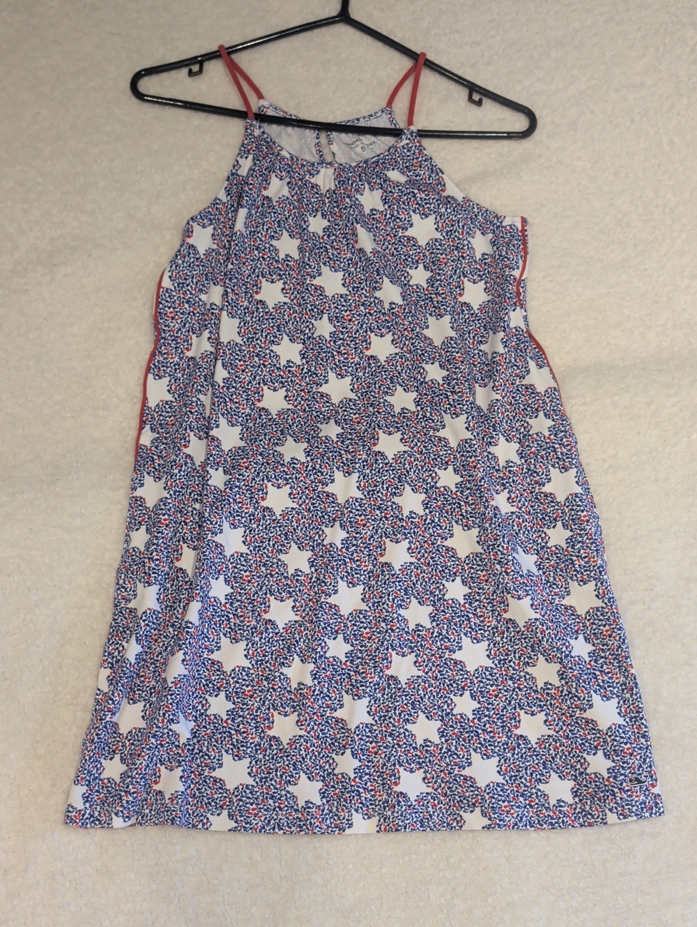 Vineyard Vines Youth Star Print Summer Dress in White, Blue & Red.  Size XL/16